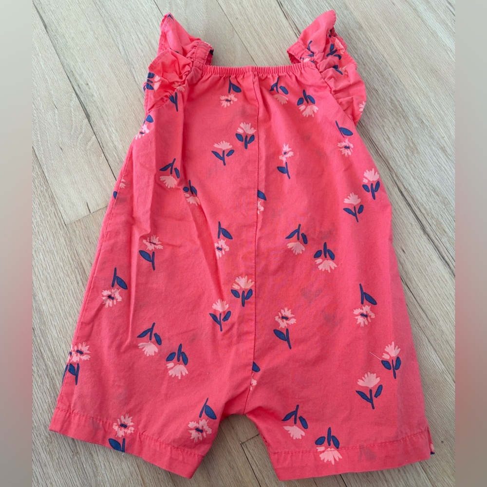 Carter's Pink Floral Baby Romper - Picture 3 of 6